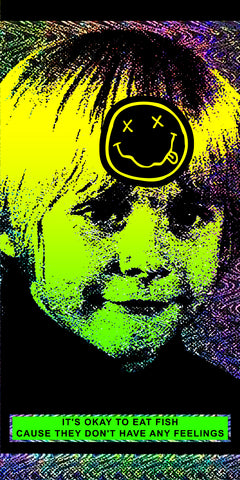 Cobain - blacklight handbill