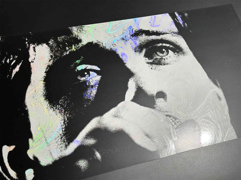 Ian Curtis white oil slick foil A/P