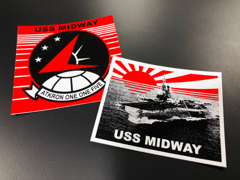 USS Midway Sticker - 3 Pack